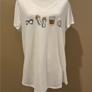 T-shirt Rose Gold- glasses - shoes -coffee -watch